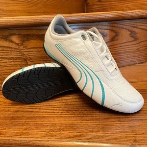 Puma Tennis Shoes. US Women’s 7.5. White and Blue